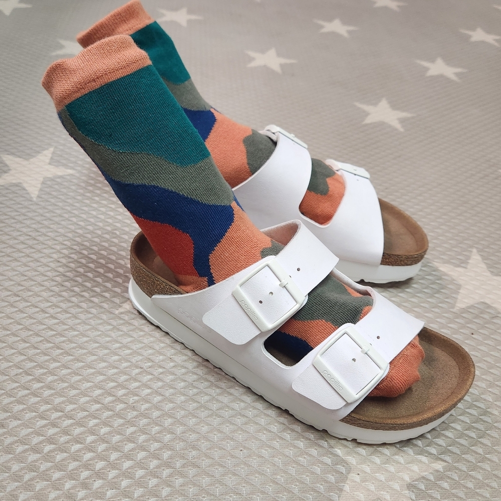 Birkenstock Papillio Women's White Vegan Platform Sandals Size 38